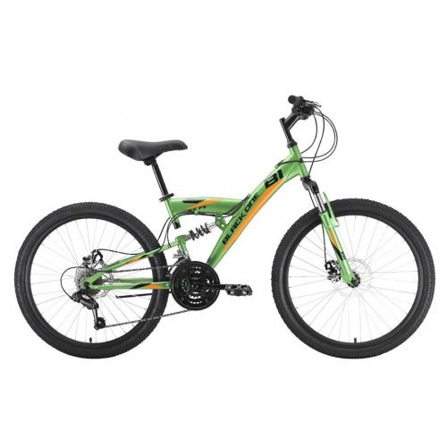 Велосипед Black One Ice FS 24 D зеленый/оранжевый/черный (HQ-0005356) фото 2