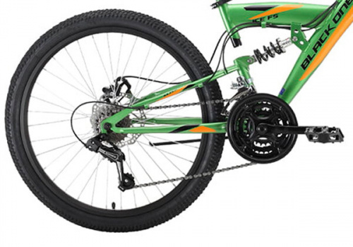 Велосипед Black One Ice FS 24 D зеленый/оранжевый/черный (HQ-0005356) фото 4