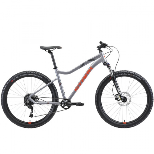 Велосипед Stark '21 Tactic 27.5 + HD серебристый/оранжевый фото 2