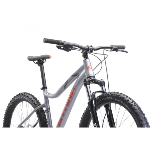 Велосипед Stark '21 Tactic 27.5 + HD серебристый/оранжевый фото 3