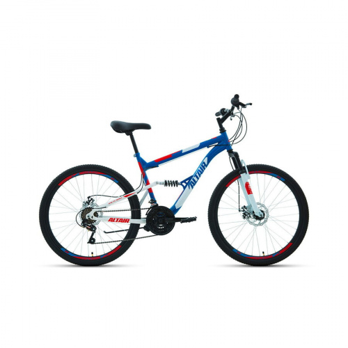 Велосипед Altair MTB FS 26 2.0 disc 18 ск синий/красный 20-21 г фото 2