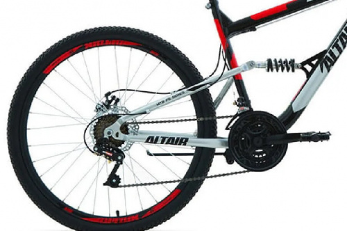 Велосипед Altair MTB FS 26 2.0 D 18 ск Черный/Красный 2022 г фото 3