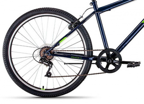 Велосипед Altair MTB HT 26 1.0 7 ск Темно-синий/Зеленый 2022 г фото 4