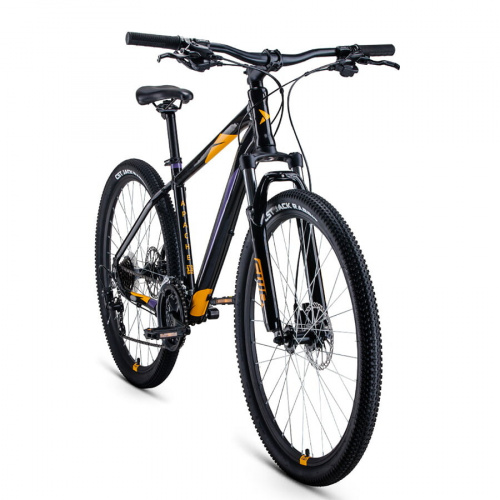 Велосипед Forward Apache 27,5 3.0 disc AL черный/оранжевый 20-21 г фото 2