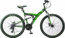 Велосипед Stels Focus MD 26 21-SP V010 чёрный/зелёный (LU088523/LU073824)