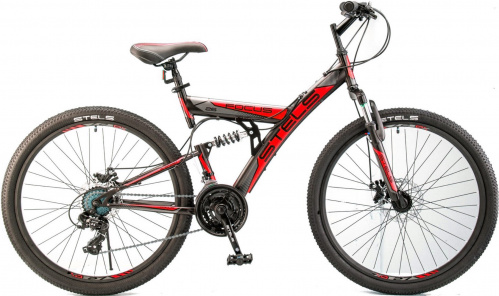 Велосипед Stels Focus MD 26 21-SP V010 чёрный/красный (LU088523/LU073825) фото 2
