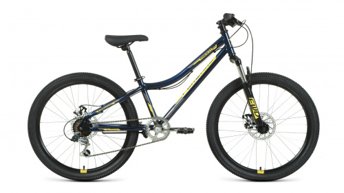 Велосипед Forward TITAN 24 2.0 D темно-синий/золотой (RBK22FW24024)