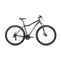 Велосипед Forward Sporting 29 2.2 D Черный/Бирюзовый 2022 г 21 RBK22FW29951