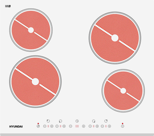 Встраиваемая электрическая варочная панель Hyundai HHE 6450 WG