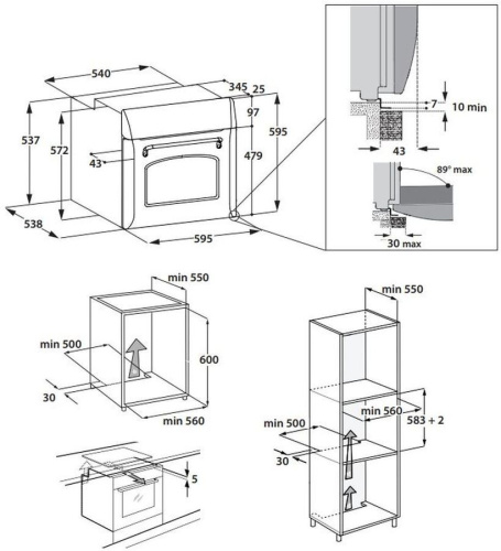 Встраиваемый электрический духовой шкаф Hotpoint-Ariston FIT 804 H AN фото 3