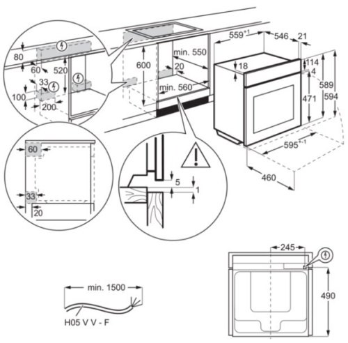 Встраиваемый электрический духовой шкаф Electrolux OEE6C71V фото 6