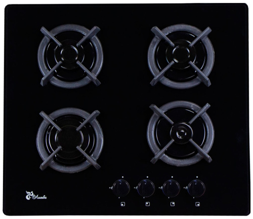 Встраиваемая газовая варочная панель Лысьва GR0460G00 черный фото 2