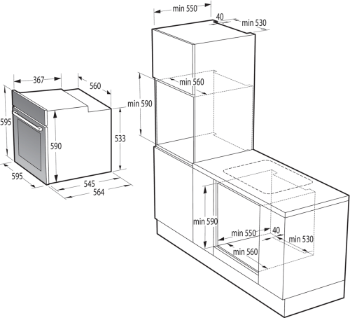 Встраиваемый электрический духовой шкаф Gorenje BOSB6737E03X фото 2