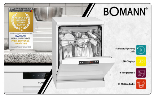 Посудомоечная машина Bomann GSP 7410 weiss фото 8