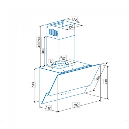 Каминная вытяжка Cata AG4-A600 GBK фото 4