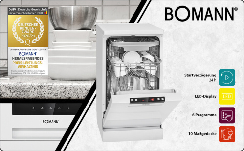 Посудомоечная машина Bomann GSP 7409 silber фото 7