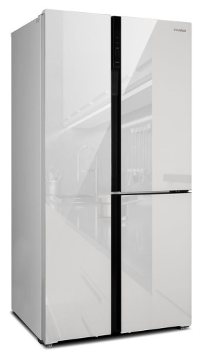 Холодильник Hyundai CS6073FV белое стекло фото 6