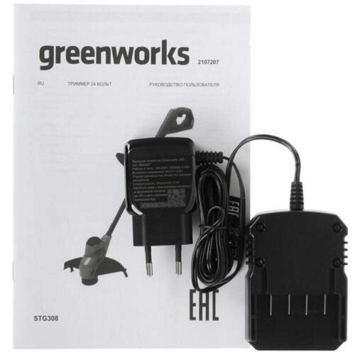 Триммер аккумуляторный GreenWorks G24LT25 (2107207) фото 4