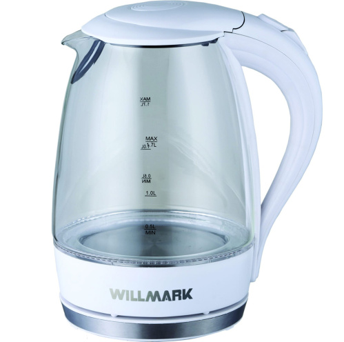 Чайник электрический Willmark WEK-1708G белый фото 2