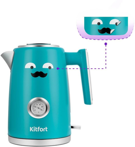 Чайник электрический Kitfort КТ-6144-2 бирюзовый фото 4