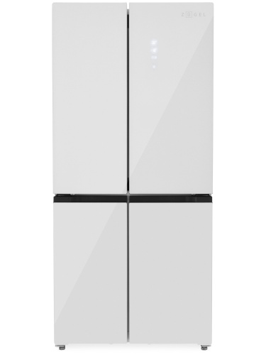 Холодильник Zugel ZRCD430W белое стекло