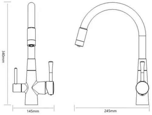 Смеситель для кухни Savol S-L1806L-02 фото 6