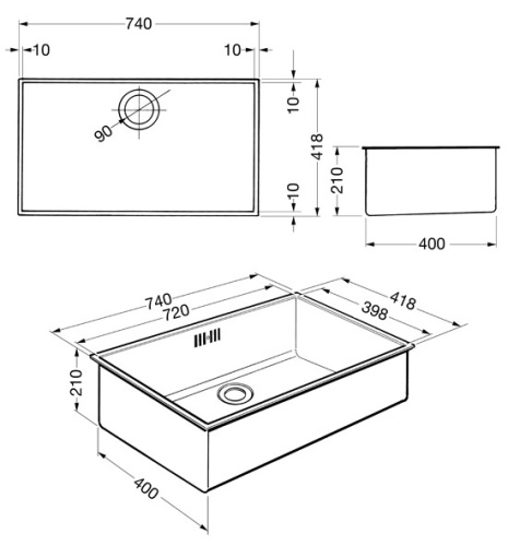 Кухонная мойка Smeg VSTQ72-2 фото 4