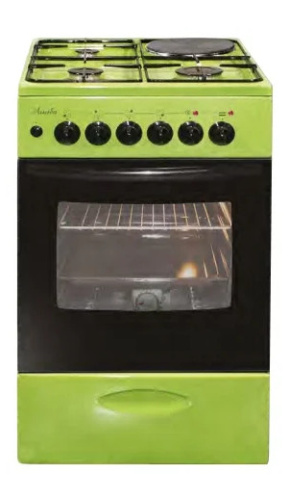 Комбинированная плита Лысьва ЭГ 1/3г14 МС-2у зеленый (без крышки) фото 2
