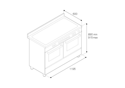 Комбинированная плита Bertazzoni PRO120 6G MFE D NET фото 3