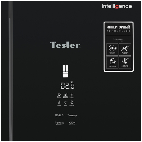 Холодильник Tesler RFD-361I BLACK GLASS фото 4