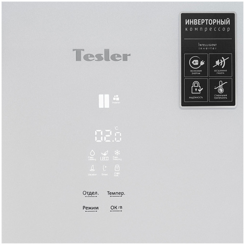 Холодильник Tesler RFD-361I WHITE GLASS фото 6