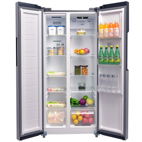 Холодильник Ginzzu NFK-420 SbS серебристый фото 3