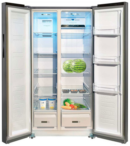 Холодильник Ginzzu NFK-615 серебристый фото 3
