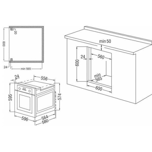 Встраиваемый электрический духовой шкаф Simfer B6EO79001 фото 3