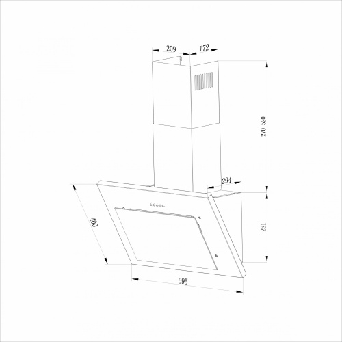 Каминная вытяжка Hebermann HBKH 60.2 W фото 5