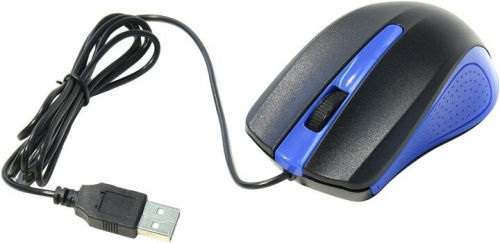 Мышь Oklick 225M USB черный/синий фото 5