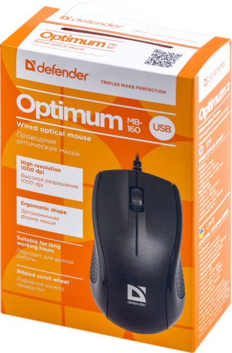 Мышь Defender Optimum MB-160 Black фото 3