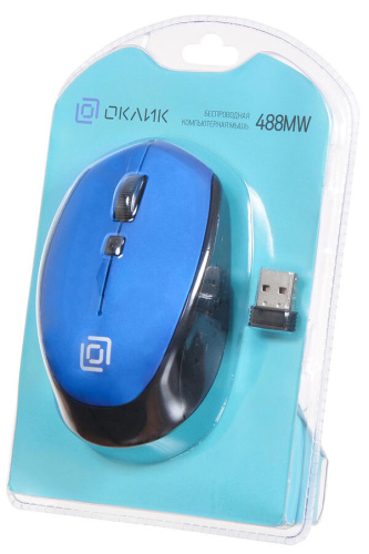 Мышь Oklick 488MW черный/синий фото 10