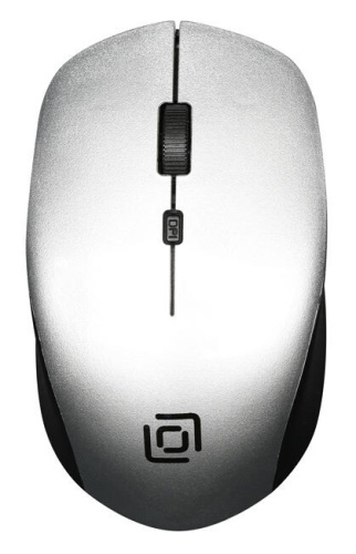 Мышь Oklick 565MW glossy черный/серебристый