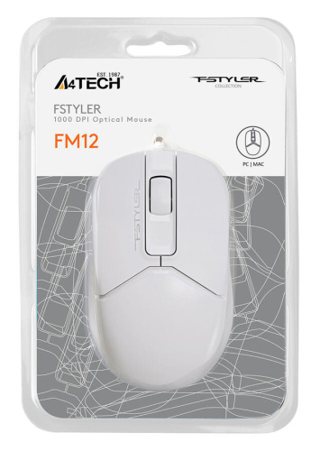 Мышь A4Tech Fstyler FM12 белый фото 11