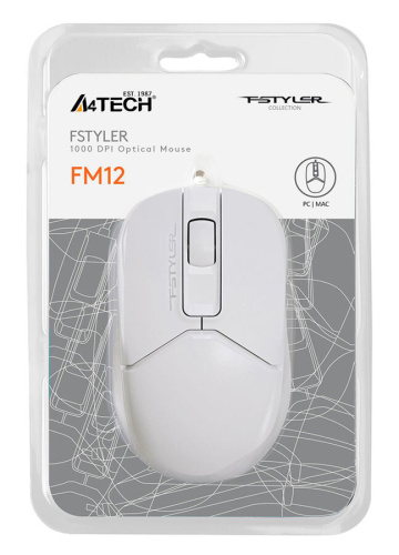 Мышь A4Tech Fstyler FM12S белый фото 11