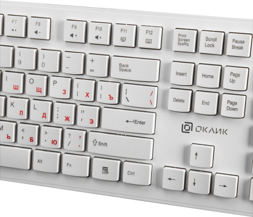 Клавиатура Oklick 505M белый фото 6