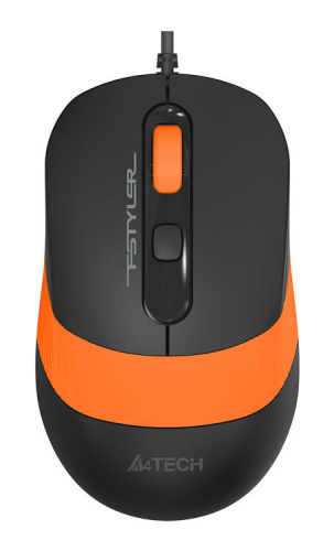 Мышь A4Tech Fstyler FM10 черный/оранжевый