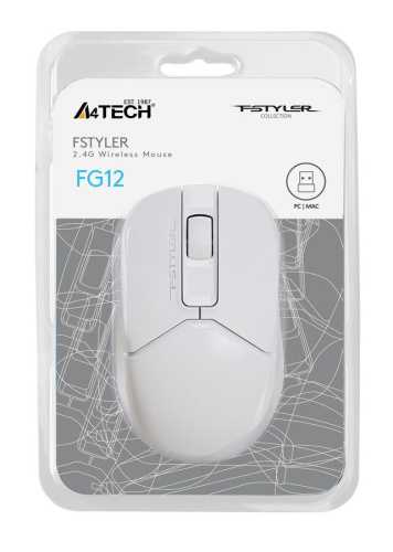 Мышь A4Tech Fstyler FG12 белый фото 11