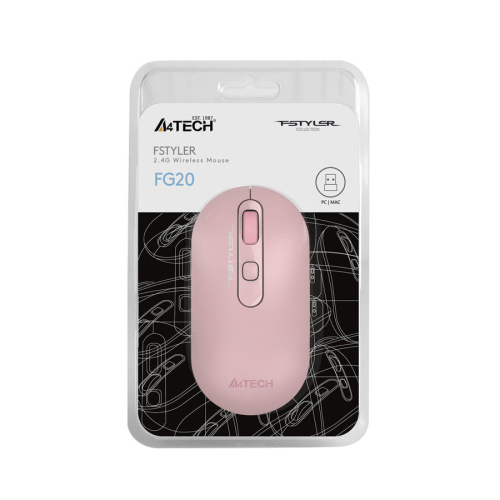 Мышь A4Tech Fstyler FG20 розовый фото 7