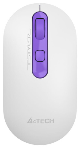 Мышь A4Tech Fstyler FG20 Tulip белый/фиолетовый