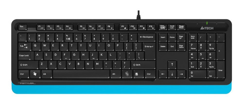 Клавиатура A4Tech FK 10 черный/синий фото 2