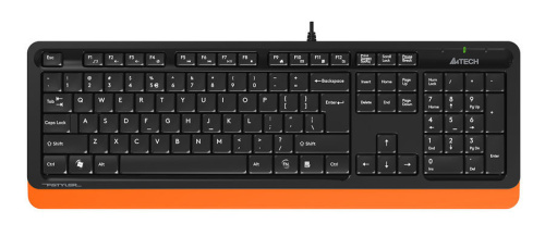 Клавиатура A4Tech FK 10 черный/оранжевый