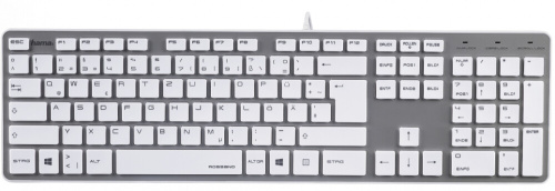 Клавиатура Hama Rossano (R1050453) белый/серебристый