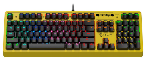 Клавиатура A4Tech Bloody B810RC Punk желтый/черный фото 8